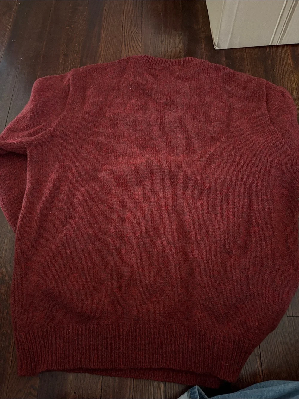 L.L. Bean Men's Crewneck Sweater in Burgundy